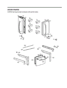 Door Parts parts for Kenmore Elite Bottom-Mount Refrigerator 79574102812 from AppliancePartsPros.com
