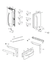 Door Parts parts for Kenmore Elite Bottom-Mount Refrigerator 79574105811 from AppliancePartsPros.com