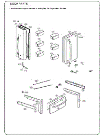 Door Parts parts for Kenmore Elite Bottom-Mount Refrigerator 79574109811 from AppliancePartsPros.com