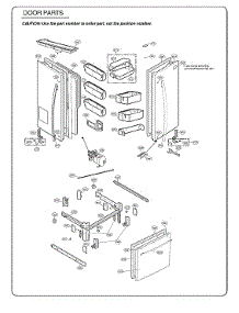 Door Parts parts for Kenmore Elite Bottom-Mount Refrigerator 79574113711 from AppliancePartsPros.com