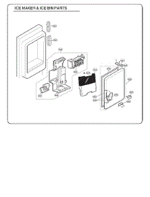 Ice Maker & Ice Bin Parts parts for Kenmore Elite Bottom-Mount Refrigerator 79574113711 from AppliancePartsPros.com