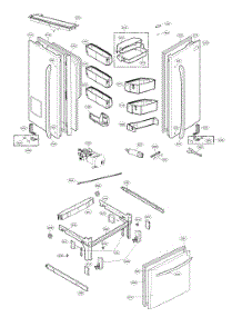 Door Parts parts for Kenmore Elite Bottom-Mount Refrigerator 79574309810 from AppliancePartsPros.com