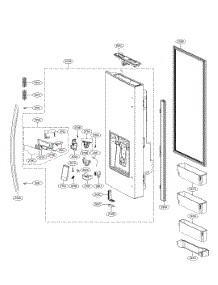 Door Parts parts for Kenmore Elite Bottom-Mount Refrigerator 79575075910 from AppliancePartsPros.com