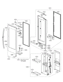 Door Parts parts for Kenmore Elite Bottom-Mount Refrigerator 79575075910 from AppliancePartsPros.com