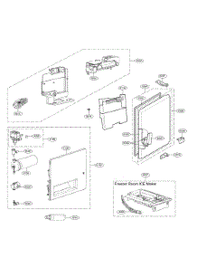 Ice Maker Parts parts for Kenmore Elite Bottom-Mount Refrigerator 79575075910 from AppliancePartsPros.com