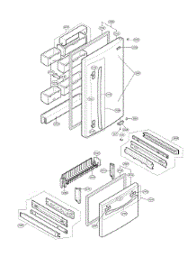 Door Parts parts for Kenmore Bottom-Mount Refrigerator 795.75286402 (79575286402, 795 75286402) from AppliancePartsPros.com