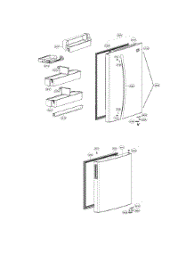 Door Parts parts for Kenmore Elite Bottom-Mount Refrigerator 79578042312 from AppliancePartsPros.com