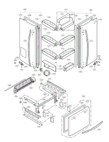 Door Parts parts for Kenmore Elite Bottom-Mount Refrigerator 79578544806 from AppliancePartsPros.com