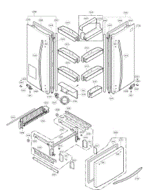 Door Parts parts for Kenmore Elite Bottom-Mount Refrigerator 79578549801 from AppliancePartsPros.com