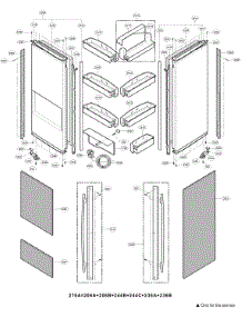 Door Parts parts for Kenmore Elite Bottom-Mount Refrigerator 79578719801 from AppliancePartsPros.com