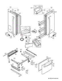 Door Parts parts for Kenmore Elite Bottom-Mount Refrigerator 79578739801 from AppliancePartsPros.com