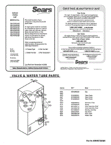 Valve & Water Tube Parts parts for Kenmore Elite Bottom-Mount Refrigerator 79578759802 from AppliancePartsPros.com