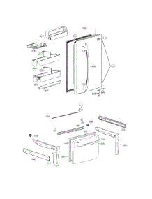 Door Parts parts for Kenmore Elite Bottom-Mount Refrigerator 79579022313 from AppliancePartsPros.com