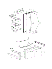 Door Parts parts for Kenmore Elite Bottom-Mount Refrigerator 79579024313 from AppliancePartsPros.com