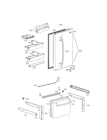 Door Parts parts for Kenmore Elite Bottom-Mount Refrigerator 79579029313 from AppliancePartsPros.com