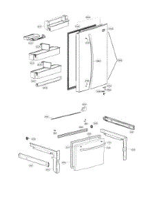 Door Parts parts for Kenmore Elite Bottom-Mount Refrigerator 79579042314 from AppliancePartsPros.com