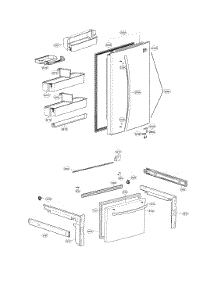 Door Parts parts for Kenmore Elite Bottom-Mount Refrigerator 79579043314 from AppliancePartsPros.com