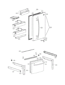 Door Parts parts for Kenmore Elite Bottom-Mount Refrigerator 79579044311 from AppliancePartsPros.com