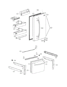 Door Parts parts for Kenmore Elite Bottom-Mount Refrigerator 79579044314 from AppliancePartsPros.com