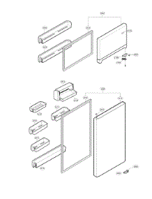 Door Parts parts for Kenmore Top-Mount Refrigerator 795.79976903 (79579976903, 795 79976903) from AppliancePartsPros.com