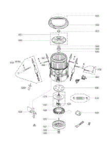 Tub parts for Kenmore Elite Washer 79631422411 from AppliancePartsPros.com