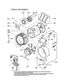 Drum & Tub Assy parts for Kenmore Washer 796.41162211 (79641162211, 796 41162211) from AppliancePartsPros.com