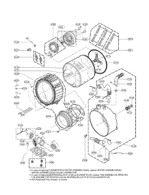 Drum And Tub Parts parts for Kenmore Elite Washer 79641473217 from AppliancePartsPros.com