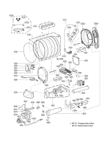 Drum & Motor parts for Kenmore Elite Dryer 79671419910 from AppliancePartsPros.com