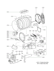 Drum, Motor And Heater Parts parts for Kenmore Elite Dryer 79671523211 from AppliancePartsPros.com