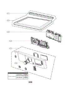 Control Panel & Plate parts for Kenmore Dryer 796.81182311 (79681182311, 796 81182311) from AppliancePartsPros.com