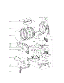 Drum And Tub Parts parts for Kenmore Dryer 796.81582410 (79681582410, 796 81582410) from AppliancePartsPros.com