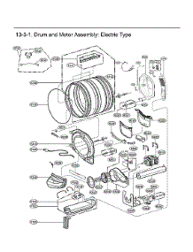 Drum & Motor Assy : Electric parts for Kenmore Elite Dryer 79681782710 from AppliancePartsPros.com