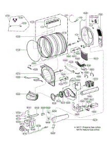 Drum Parts parts for Kenmore Dryer 796.91562910 (79691562910, 796 91562910) from AppliancePartsPros.com