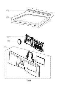 Control Panel & Plate parts for Kenmore Dryer 796.91563910 (79691563910, 796 91563910) from AppliancePartsPros.com