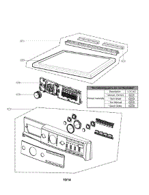 Control Panel Parts parts for Kenmore Dryer 796.91583410 (79691583410, 796 91583410) from AppliancePartsPros.com