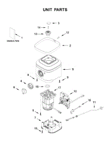 Unit Parts parts for Kitchenaid Blender 7KSB1325MBM0 from AppliancePartsPros.com