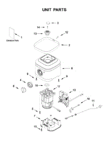 Unit Parts parts for Kitchenaid Blender 7KSB1330MBM0 from AppliancePartsPros.com