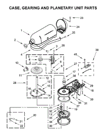 Case, Gearing And Planetary Unit Parts parts for Kitchenaid Stand Mixer 7KSM180RPZMB0 from AppliancePartsPros.com