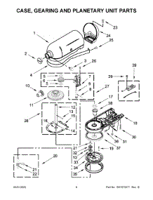 Case, Gearing And Planetary Unit Parts parts for Kitchenaid Stand Mixer 7KSM195PSZHI0 from AppliancePartsPros.com