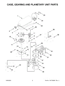 Case, Gearing And Planetary Unit Parts parts for Kitchenaid Stand Mixer 7KSM195PSZHI5 from AppliancePartsPros.com