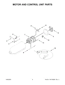 Motor And Control Unit Parts parts for Kitchenaid Stand Mixer 7KSM195PSZHI5 from AppliancePartsPros.com