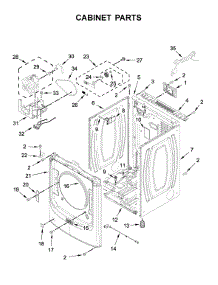 Cabinet Parts parts for Maytag Dryer 7MMGD6630HC0 from AppliancePartsPros.com