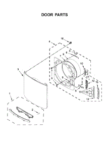 Door Parts parts for Maytag Dryer 7MMGD6630HC0 from AppliancePartsPros.com