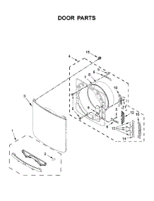 Door Parts parts for Maytag Dryer 7MMGD6630HC1 from AppliancePartsPros.com