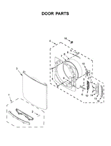 Door Parts parts for Maytag Dryer 7MMGD6630HW0 from AppliancePartsPros.com
