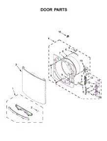 Door Parts parts for Maytag Dryer 7MMGD6630HW1 from AppliancePartsPros.com