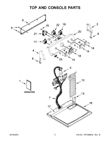 Top And Console Parts parts for Maytag Dryer 7MMGDC300DW4 from AppliancePartsPros.com