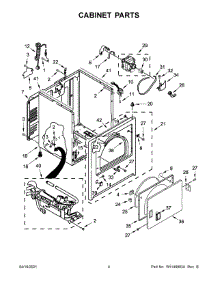 Cabinet Parts parts for Maytag Dryer 7MMGDC300DW4 from AppliancePartsPros.com