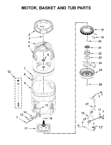 Motor, Basket And Tub Parts parts for Maytag Washer 7MMVWB855EC2 from AppliancePartsPros.com