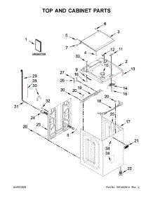 Top And Cabinet Parts parts for Maytag Washer 7MMVWB855EC3 from AppliancePartsPros.com